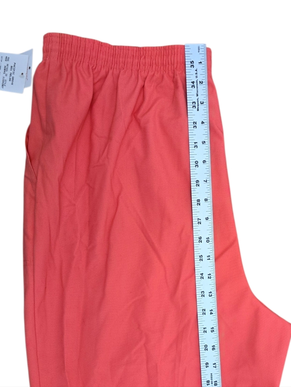NWT Koret Francisca sz 20 Short Melon Salmon Pink Orange Pants High Rise VTG 90s - Picture 9 of 10